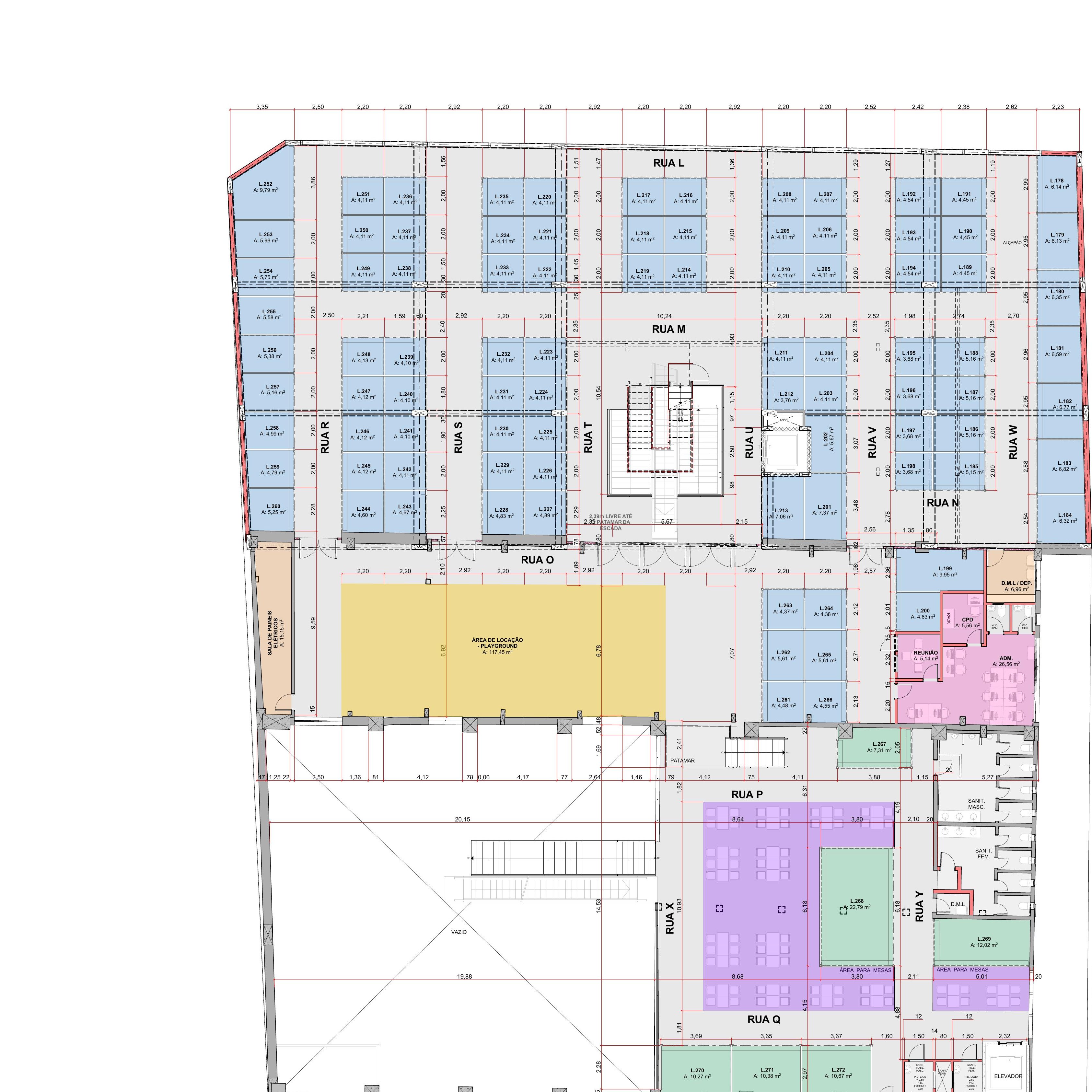 Planta de layout - 1º Pavimento